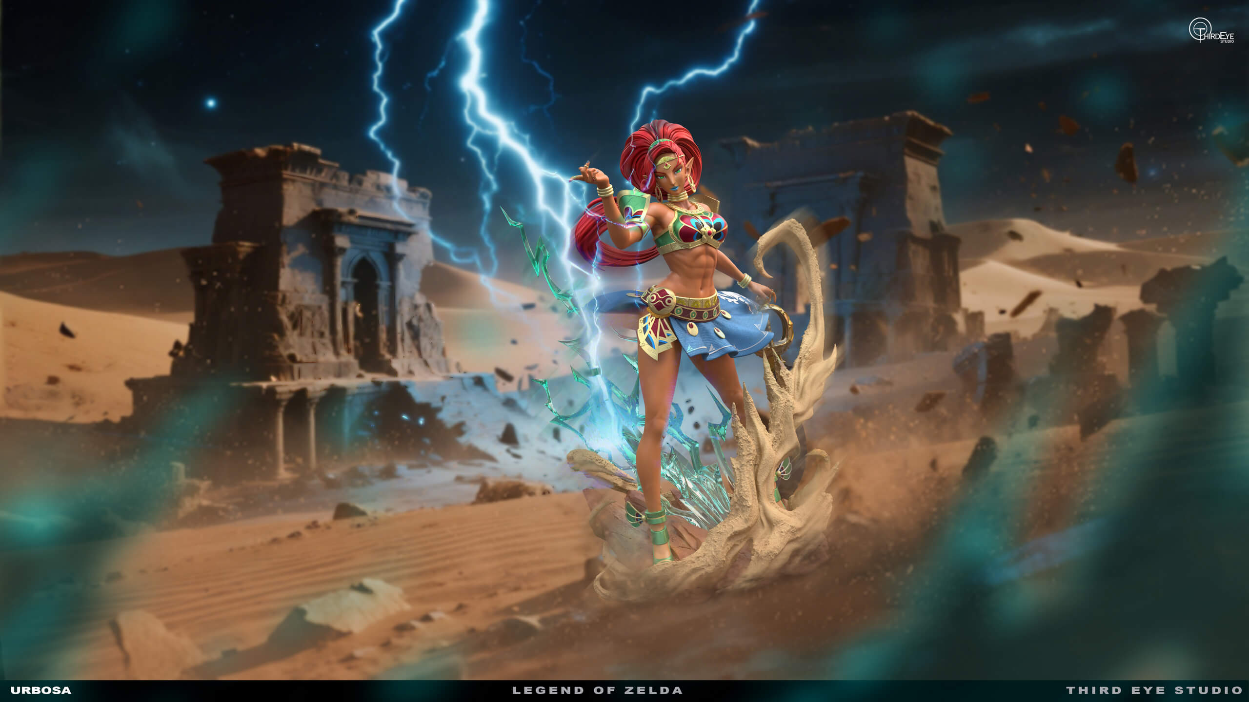 Four Champions Series Vol. 04 Urbosa - Featured Image Four Champions Series Vol. 04 Urbosa - Collectible Figure Main View