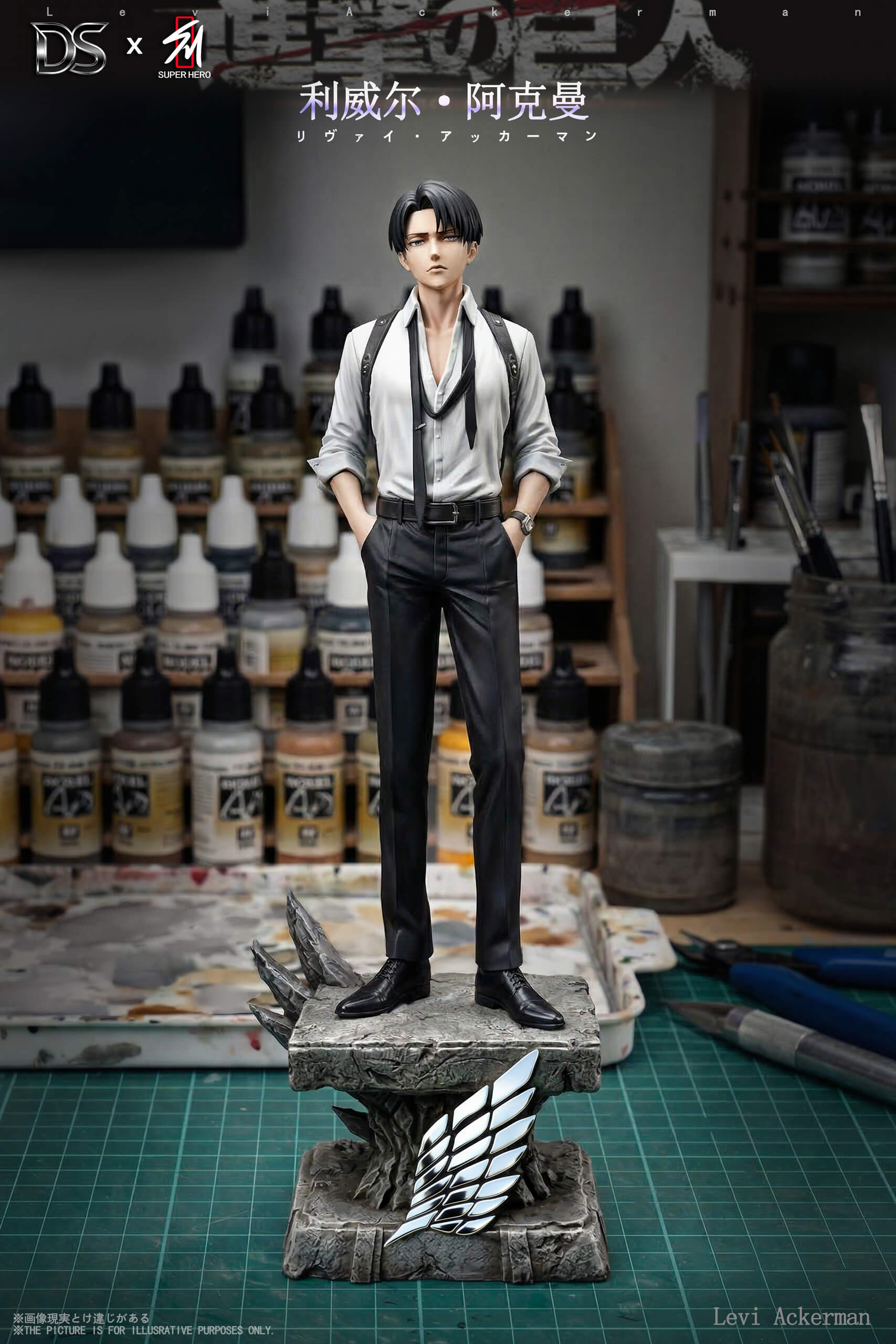 Suit Thug Trio Vol. 01 Levi Ackerman - Featured Image Suit Thug Trio Vol. 01 Levi Ackerman - Collectible Figure Main View