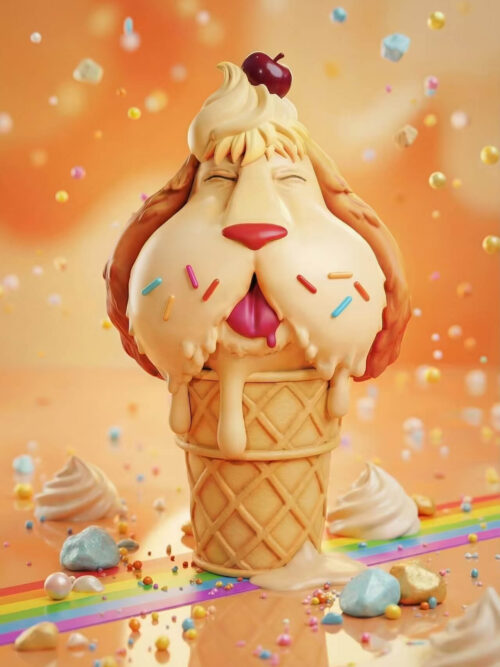 Ice Cream Baby Boh & Ice Cream Heen GK Resin Statue
