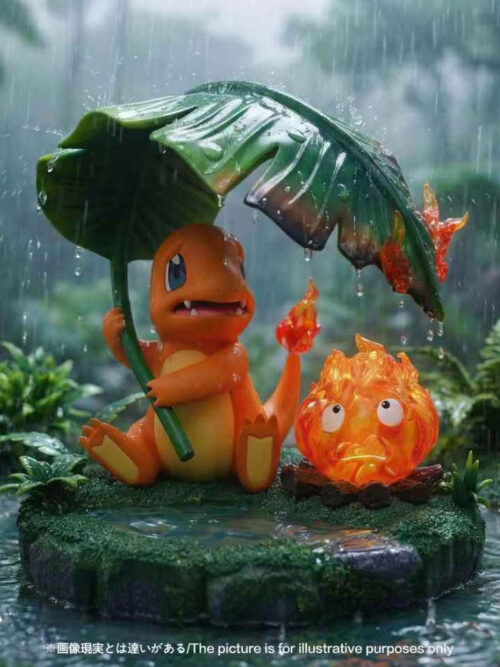 Rainy Day Calcifer & Charmander - Collectible Figure Main View