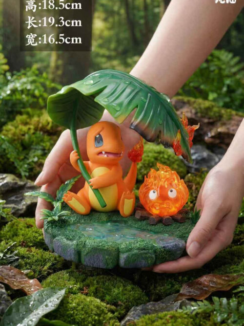 Rainy Day Calcifer & Charmander - Detail View 3