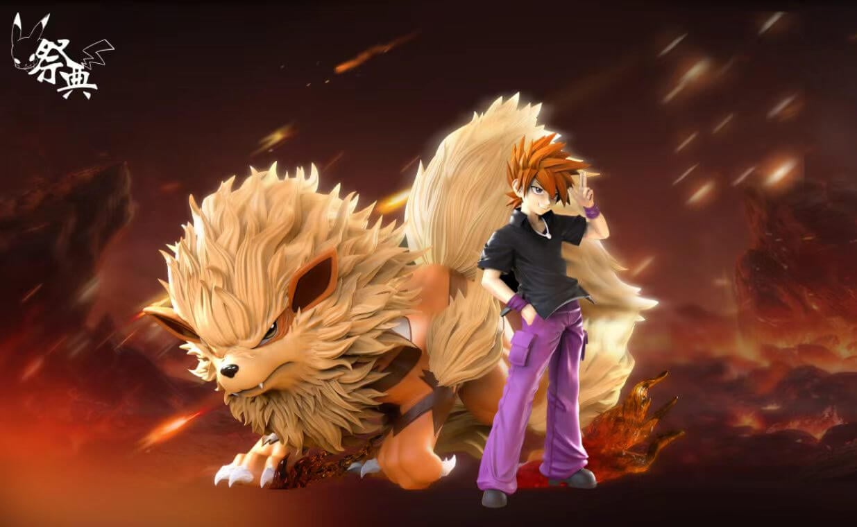 Arcanine & Blue Oak - Featured Image Arcanine & Blue Oak - Collectible Figure Main View