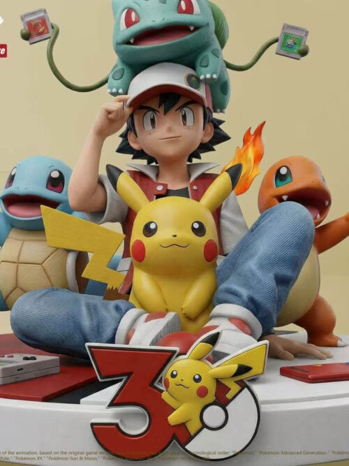 30th Anniversary Sitting Ash Ketchum / Red - Detail View 1