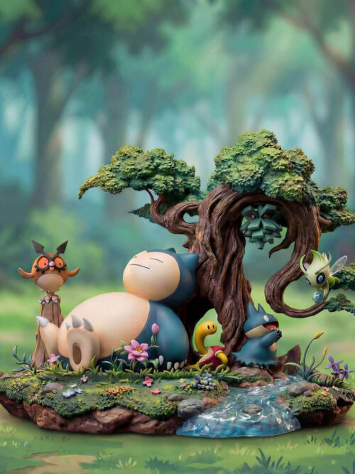 Sleeping Snorlax Ecology Series Diorama - Collectible Figure Main View