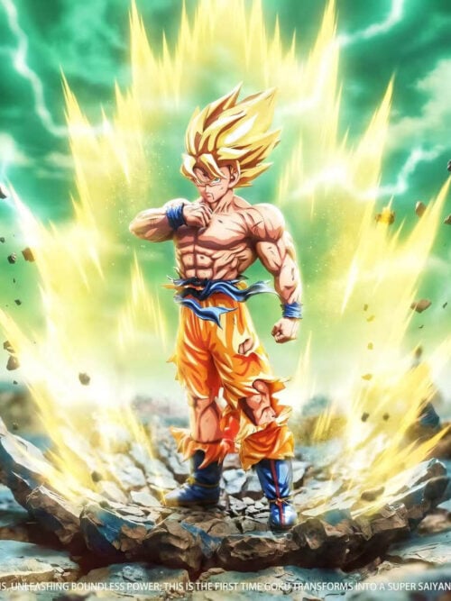 Super Saiyan Awakening Son Goku (Battle-Damaged Repaint) - Collectible Figure Main View