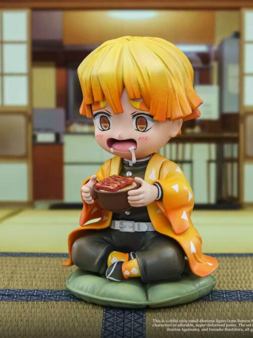 Chibi Dining Scene — Tanjiro, Nezuko, Zenitsu & Inosuke - Detail View 7