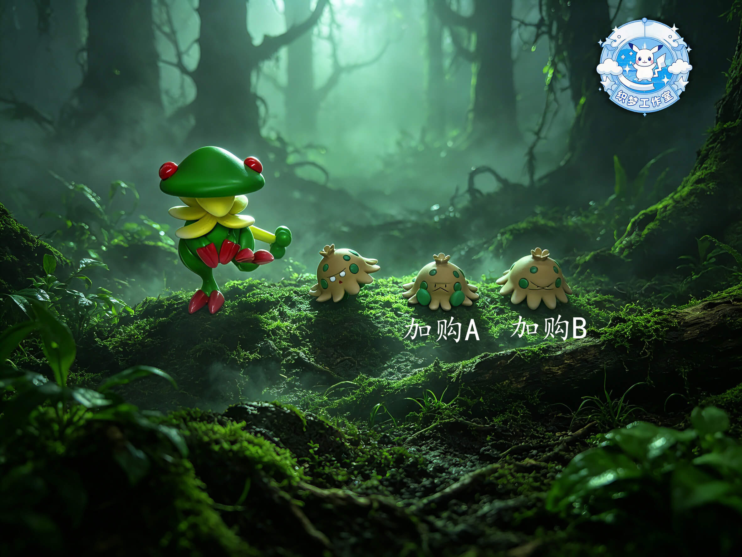 Evolution Line Breloom and Shroomish - Featured Image Evolution Line Breloom and Shroomish - Collectible Figure Main View