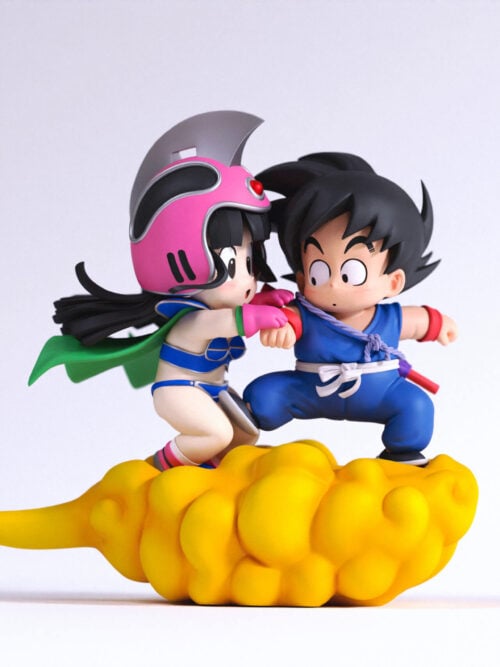 Chi-Chi & Son Goku on Kinto-Un - Collectible Figure Main View