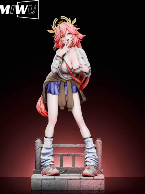 Casual Streetwear Raiden Shogun & Yae Miko - Detail View 4