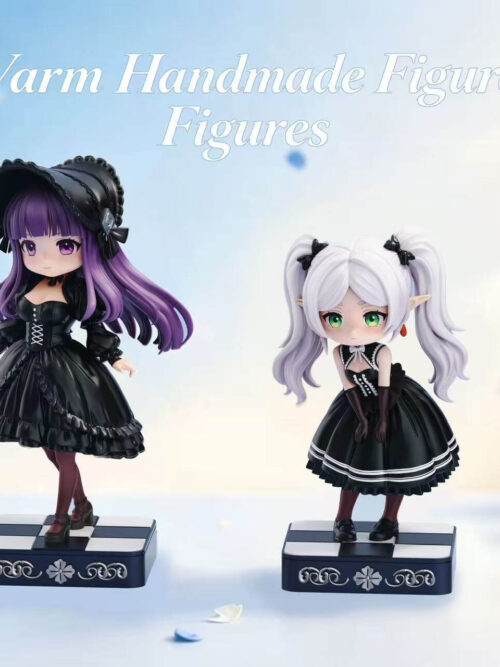 White & Black Lolita Dress Chibi Frieren and Fern - Detail View 7