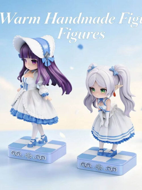 White & Black Lolita Dress Chibi Frieren and Fern - Detail View 5