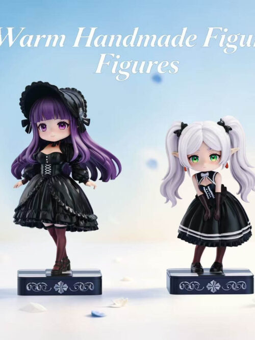 White & Black Lolita Dress Chibi Frieren and Fern - Detail View 1