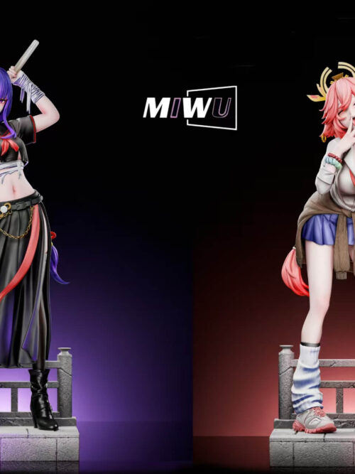 Casual Streetwear Raiden Shogun & Yae Miko - Detail View 9