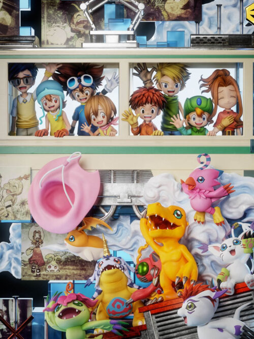 Digimon Adventure Farewell Train Diorama - Detail View 4