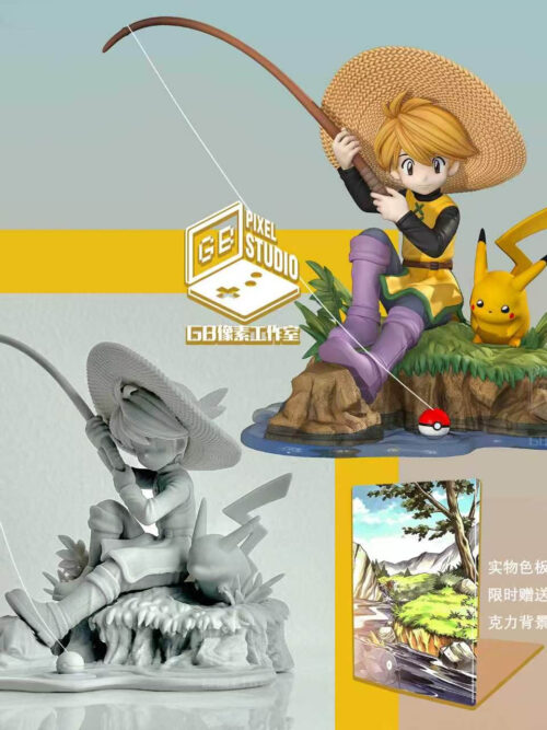 Fishing Yellow and Pikachu - Detail View 1