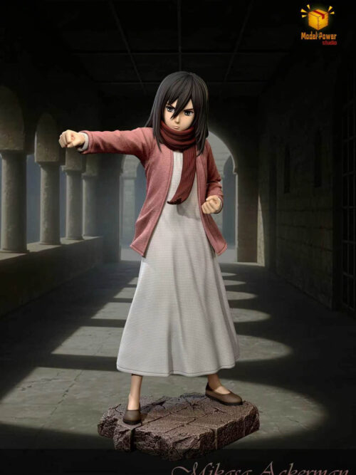 Punching Mikasa Ackerman - Collectible Figure Main View