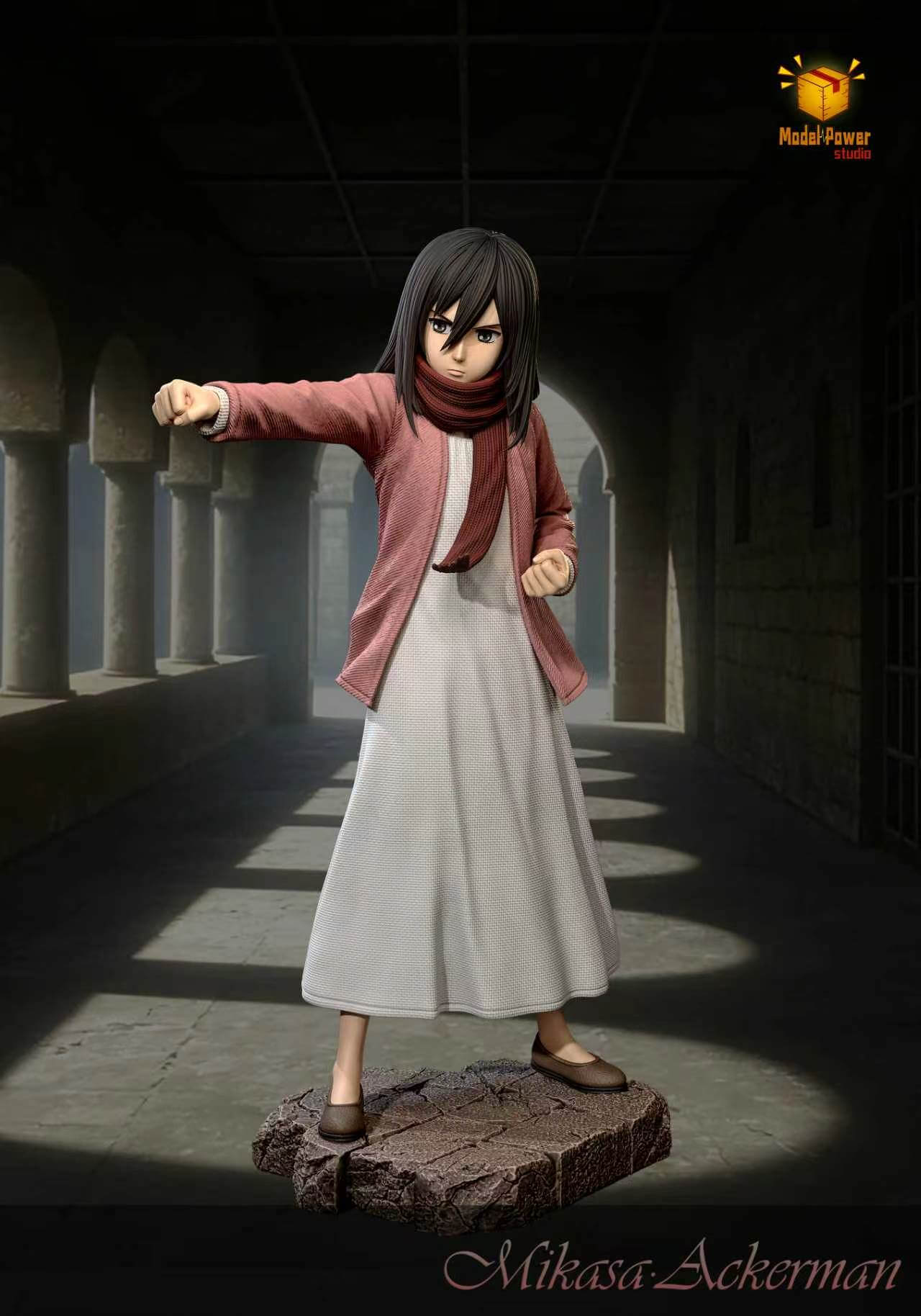 Punching Mikasa Ackerman - Featured Image Punching Mikasa Ackerman - Collectible Figure Main View