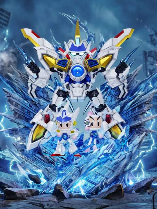 White Bomber Mecha Form — Bomberman - Collectible Figure Main View