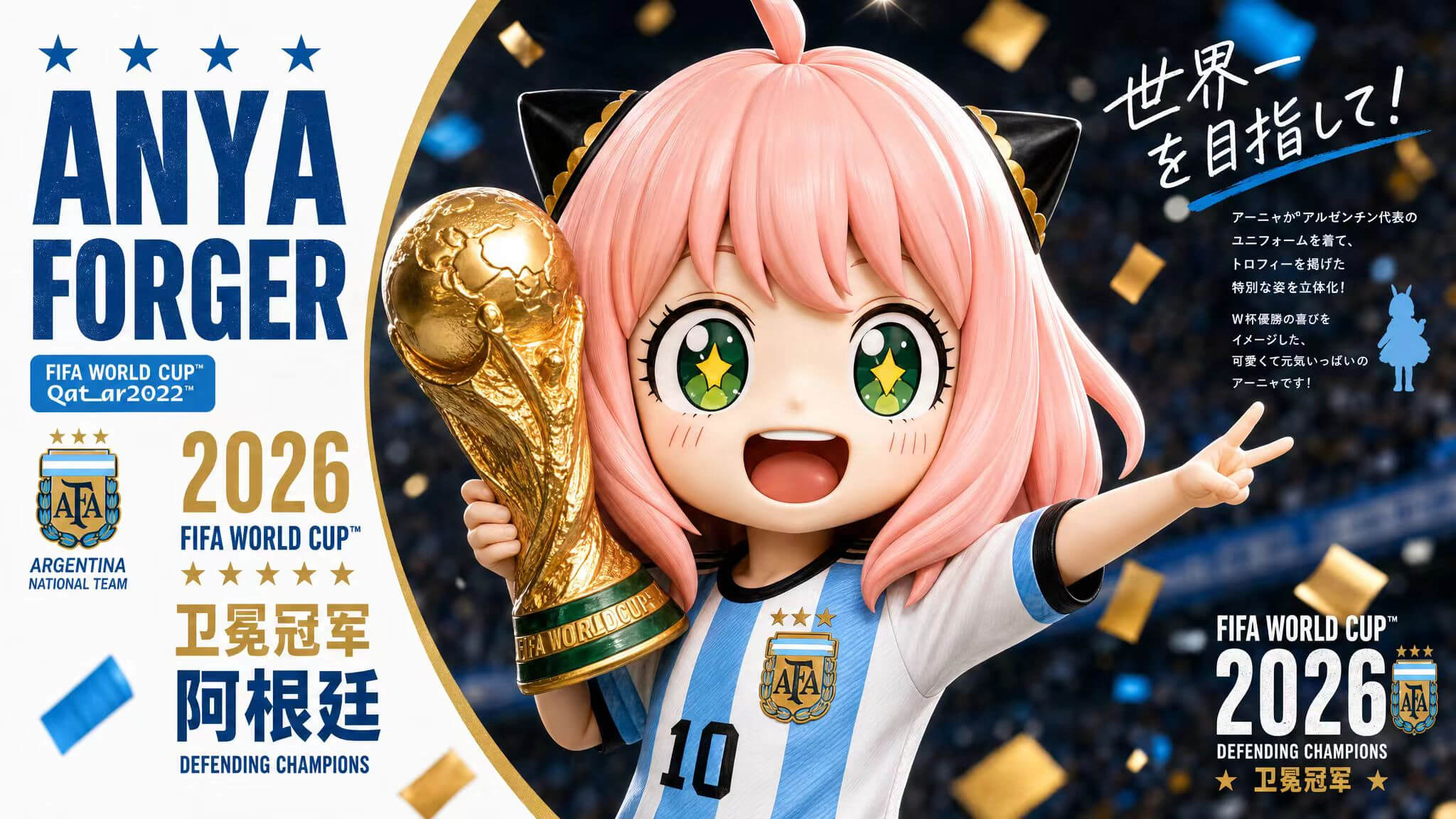 World Cup Anya Forger - Featured Image World Cup Anya Forger - Collectible Figure Main View
