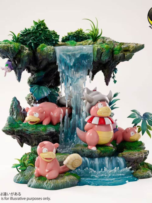 Slowpoke & Slowbro & Slowking & Goomy Nature Scene - Image 4