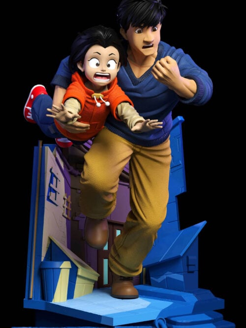 Jackie Chan Holding Jade Chan - Collectible Figure Main View