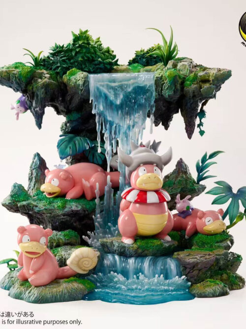 Slowpoke & Slowbro & Slowking & Goomy Nature Scene - Image 2