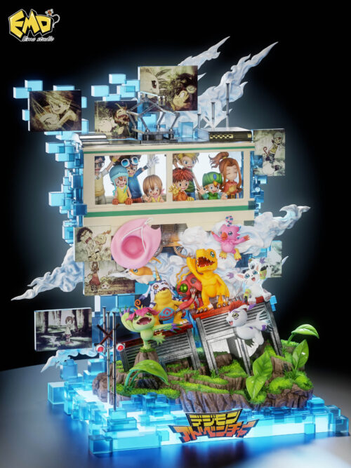 Digimon Adventure Farewell Train Diorama - Collectible Figure Main View