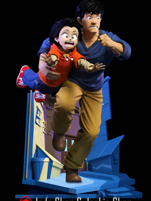 Jackie Chan Holding Jade Chan - Detail View 5