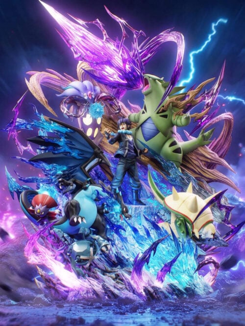 Mega Charizard X Alain and His Team - Collectible Figure Main View