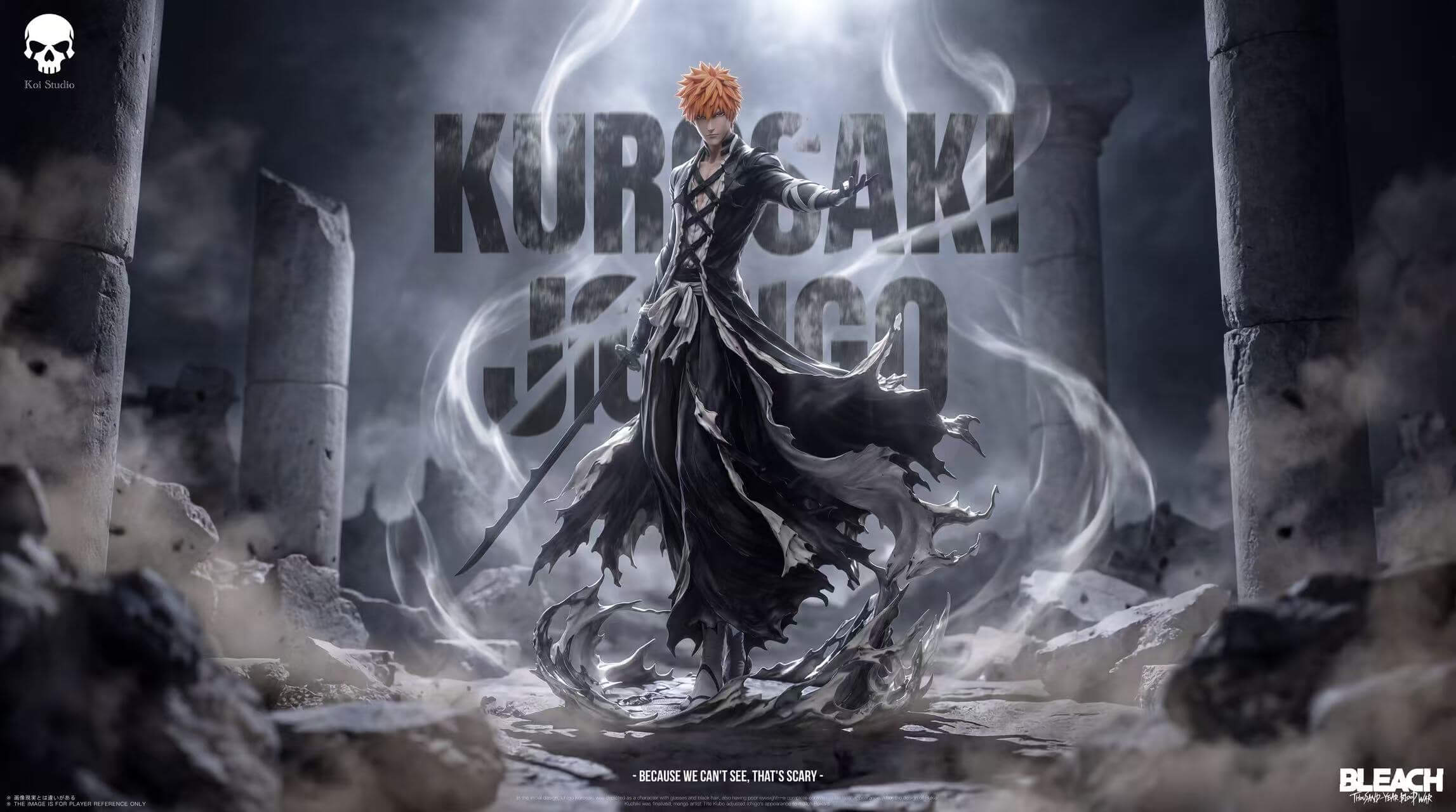 Ink-Wash Ichigo Kurosaki - Featured Image Ink-Wash Ichigo Kurosaki - Collectible Figure Main View