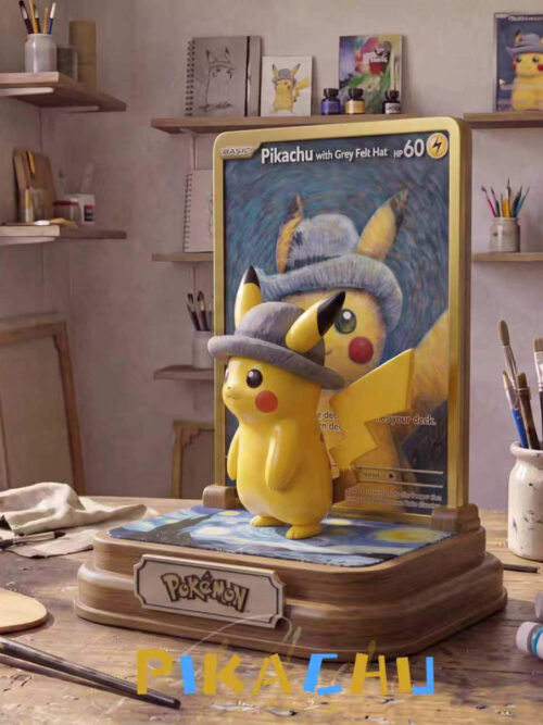Pikachu with Grey Felt Hat - Detail View 2