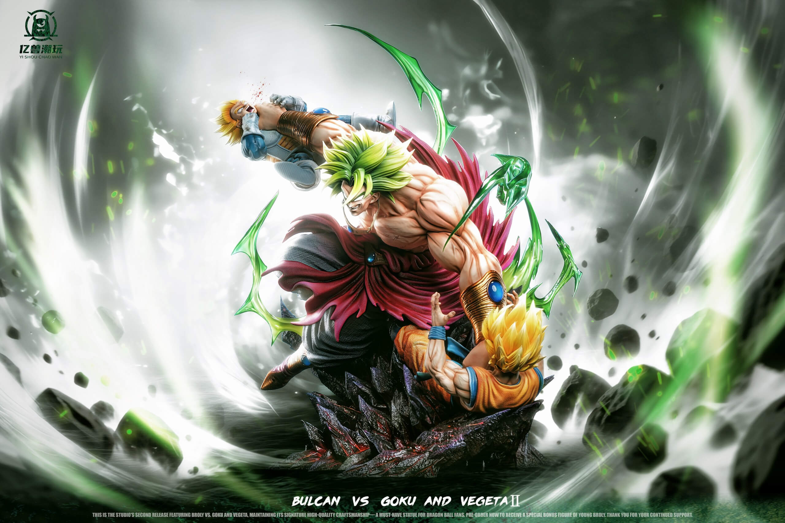 Broly vs Goku and Vegeta 2.0 - Featured Image Broly vs Goku and Vegeta 2.0 - Collectible Figure Main View