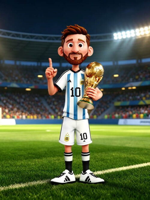 Last Dance Football Legends Messi, Neymar Jr., Cristiano Ronaldo - Collectible Figure Main View