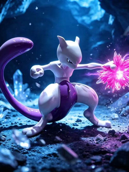 Mewtwo and Mega Mewtwo X - Collectible Figure Main View