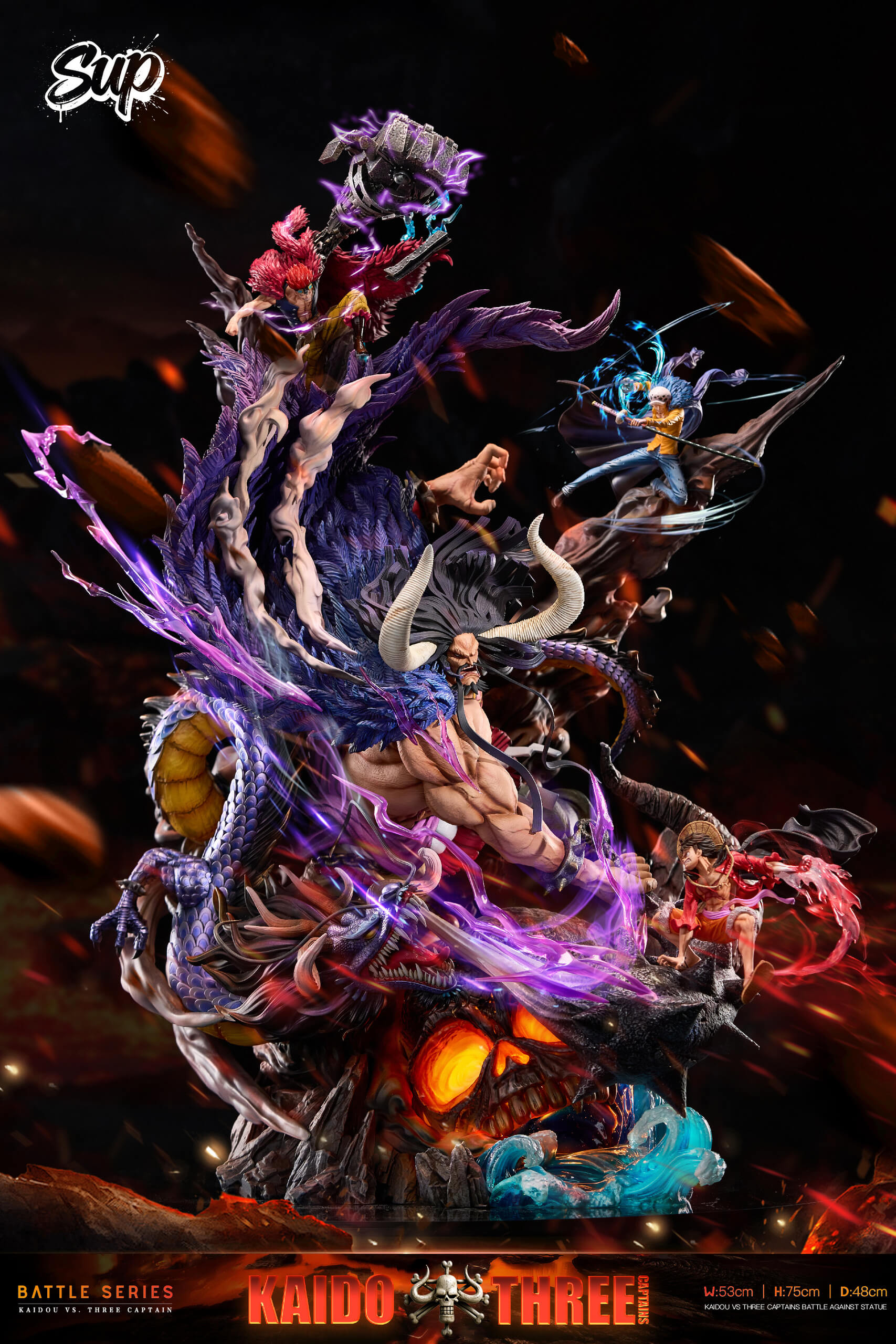 Onigashima Final Battle: Kaido vs. Three Captains - Featured Image Onigashima Final Battle: Kaido vs. Three Captains - Collectible Figure Main View