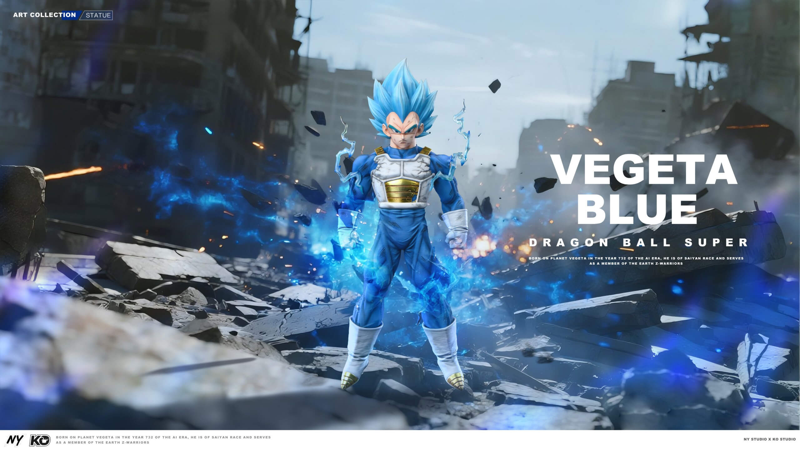 Super Saiyan Blue Vegeta - Featured Image Super Saiyan Blue Vegeta - Collectible Figure Main View