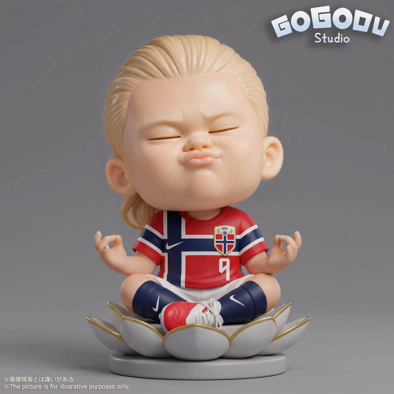 Meditating Erling Braut Haaland - Featured Image Meditating Erling Braut Haaland - Collectible Figure Main View