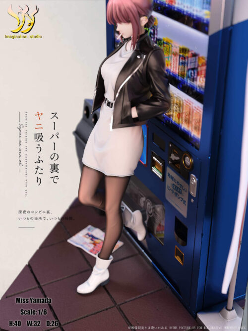 Miss Yamada Smoking Behind the Supermarket with You - Detail View 7
