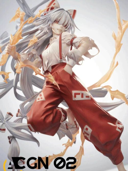 Flame-Wreathed Fujiwara no Mokou - Detail View 1