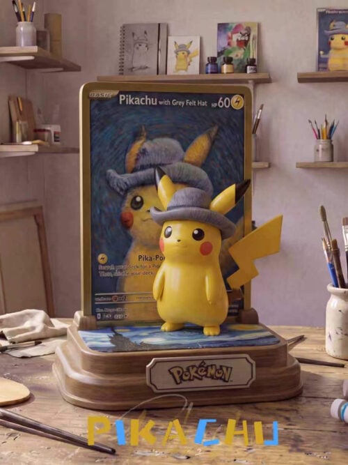 Pikachu with Grey Felt Hat - Detail View 1