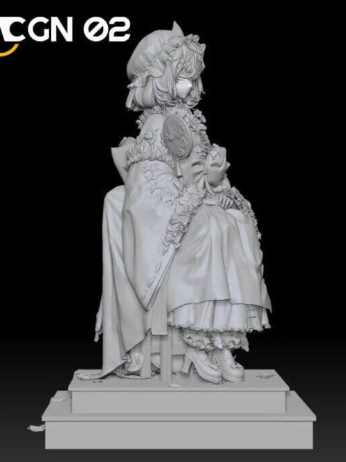 Seated Yuyuko Saigyouji - Detail View 1