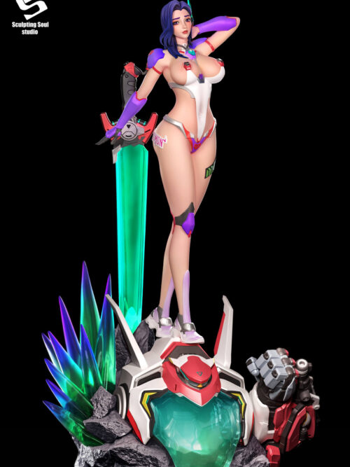 Overwatch D.Mon (Yuna Lee) with Plasma Greatsword - Detail View 2