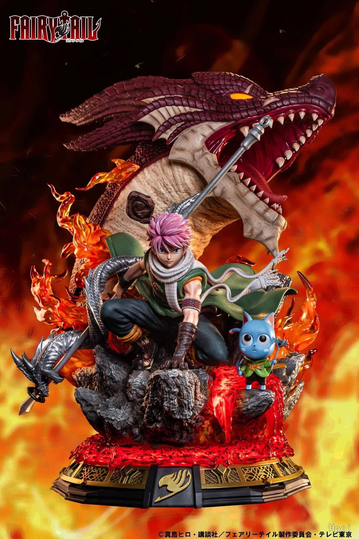 Crouching Natsu Dragneel - Featured Image Crouching Natsu Dragneel - Collectible Figure Main View