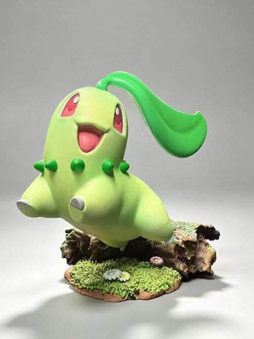 Leaping Chikorita - Detail View 2