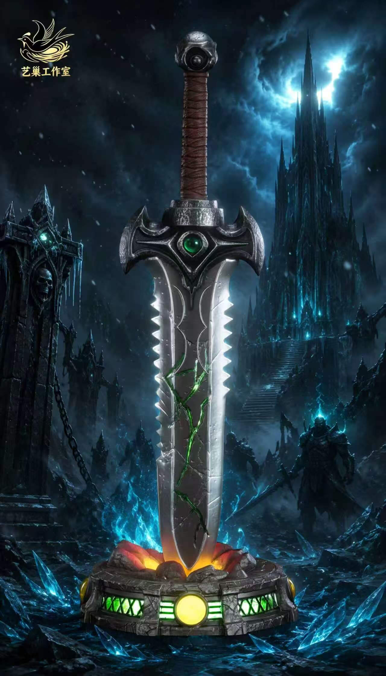 World of Warcraft - Frostmourne Greatsword - Featured Image World of Warcraft - Frostmourne Greatsword - Collectible Figure Main View