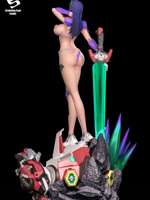 Overwatch D.Mon (Yuna Lee) with Plasma Greatsword - Detail View 3