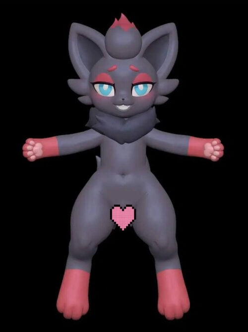 Black Fox & White Fox Zorua Dolls - Collectible Figure Main View