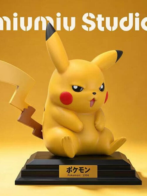 Seated Retro Anime Pikachu - Collectible Figure Main View