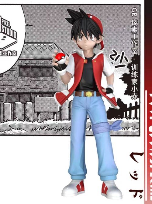 jw74hzmcv9czqznbdnf531e3kjpfb6ew Pokémon Trainer Red - Collectible Figure Main View