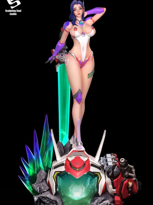Overwatch D.Mon (Yuna Lee) with Plasma Greatsword - Detail View 1